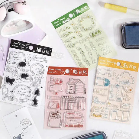 Clear stamps Diary - My Diary - 4 - BGM - Tidformera