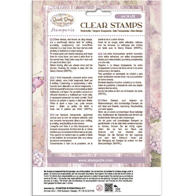 Clear stamps Quiet Days - Butterfly - 2 - Stamperia - Tidformera