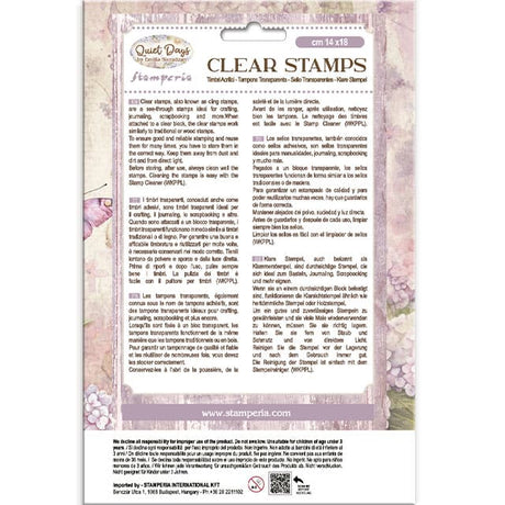 Clear stamps Quiet Days - Butterfly - 2 - Stamperia - Tidformera