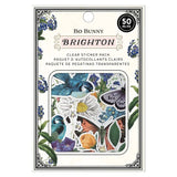 Förpackning med Clear sticker pack Bo Bunny Brighton från American Crafts. Klistermärken med blommor, fjärilar, fåglar.