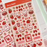 Clear Stickers No. 103 Sweet Strawberry - 5 - Cherry Rabbit - Tidformera