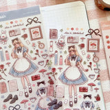 Clear Stickers No. 124 Little Alice - 3 - Cherry Rabbit - Tidformera
