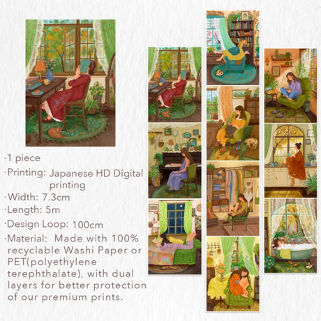 Clear Tape - Fleeting Moments - 73 mm - 7 - Washi Tape Shop - Tidformera