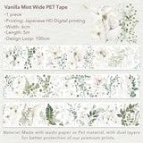 Clear tape Vanilla Mint Wide PET Tape - 60 mm - 4 - Washi Tape Shop - Tidformera