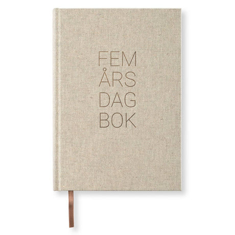 Dagböcker Paperstyle - Rough Linen 5 - år från Paperstyle - Beige dagbok - Tidformera