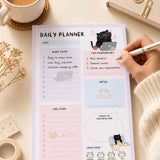 Daily Planner Notepad - Mocha cat - A5 - 4 - Moonaries illo - Tidformera