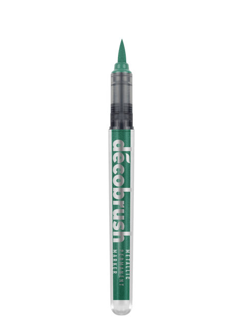 Decobrush - Metallic - Green från Karin - Grön penselpenna utan lock - Tidformera