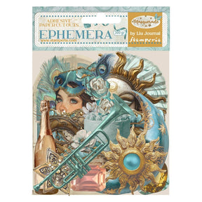 Förpackning med Die cuts Masquerade Ephemera från Stamperia - Tidformera