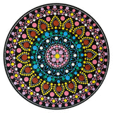 Dot Painting - Mdf - skiva - 20 cm - Rond - 2 - Aladine - Tidformera