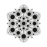 Dot Painting - Mdf - skiva och stencil - 10 cm - Anemone - 4 - Aladine - Tidformera