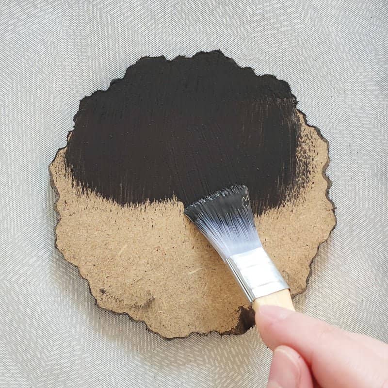 Dot Painting - Mdf - skiva och stencil - 10 cm - Napperon - 5 - Aladine - Tidformera
