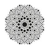 Dot Painting - Mdf - skiva och stencil - 10 cm - Napperon - 4 - Aladine - Tidformera