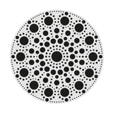 Dot Painting - Mdf - skiva och stencil - 10 cm - Rond - 4 - Aladine - Tidformera