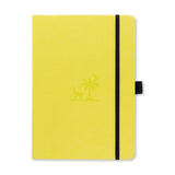 Dotted notebook Earth Collection - Lime Yasuni från Dingbats* - Limegrön anteckningsbok med en apa och palm på. Boken har svart gummiband för stängning samt pennhållare. - Tidformera