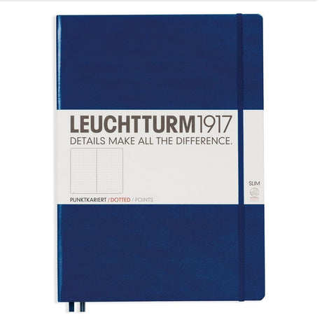 Dotted notebook Lt A4+ Slim Navy från Leuchtturm1917 - Blå anteckningsbok - Tidformera
