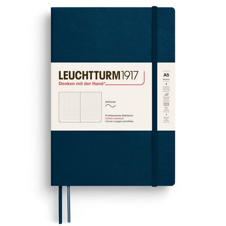 Dotted notebook Lt A5 Mjuk pärm Deep Sea från Leuchtturm1917 - Blå anteckningsbok - Tidformera