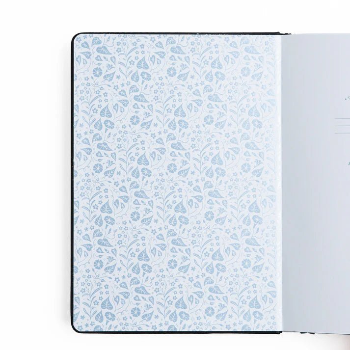 Dotted Notebook Midnight Floral in Gray SQ - 3 - Archer & Olive - Tidformera