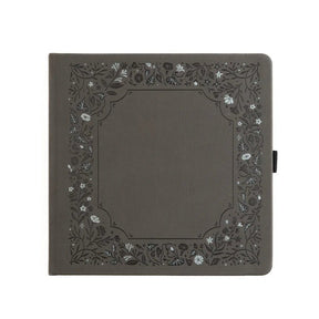 Dotted Notebook Midnight Floral in Gray SQ - 1 - Archer & Olive - Tidformera