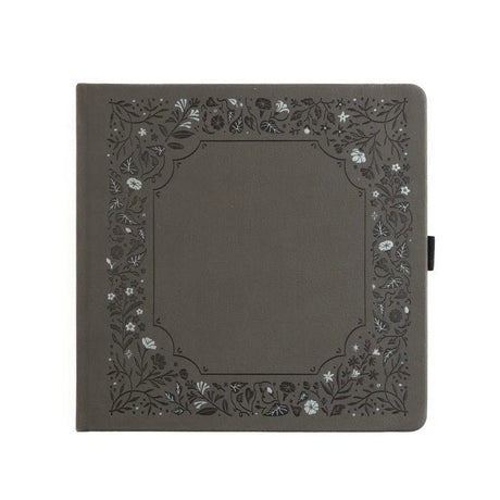 Dotted Notebook Midnight Floral in Gray SQ - 1 - Archer & Olive - Tidformera