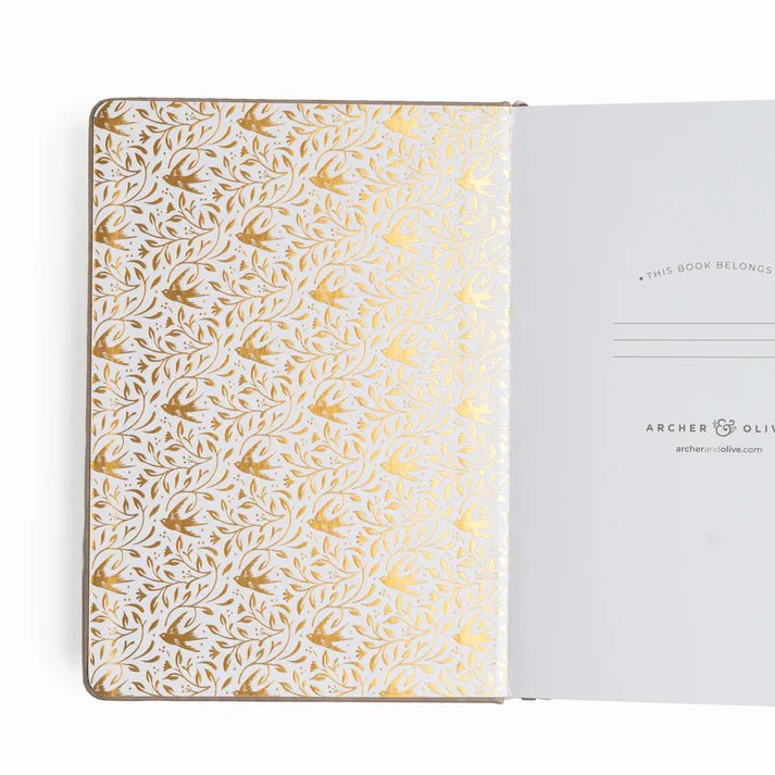 Dotted Notebook Songbird in Beige A5 - 5 - Archer & Olive - Tidformera