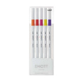 Emott ever fine Fineliner 5 - set - No: 2 Passion color - 1 - Uni Mitsubishi Pencil - Tidformera