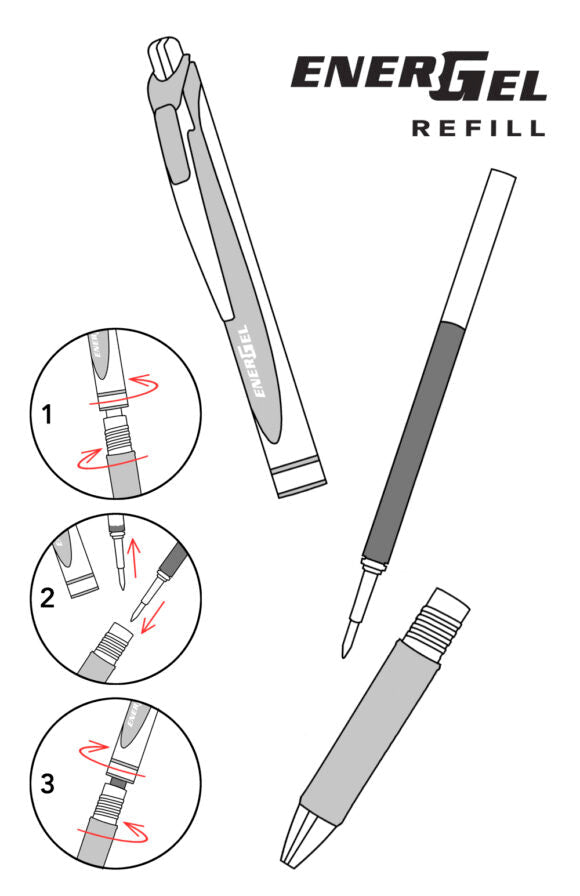 EnerGel 0,7 - Permanent - Blue - 4 - Pentel - Tidformera