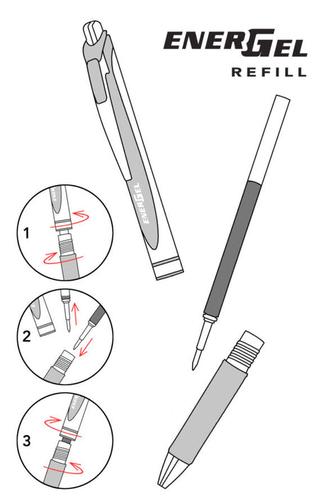 EnerGel 0,7 - Permanent - Blue - 4 - Pentel - Tidformera