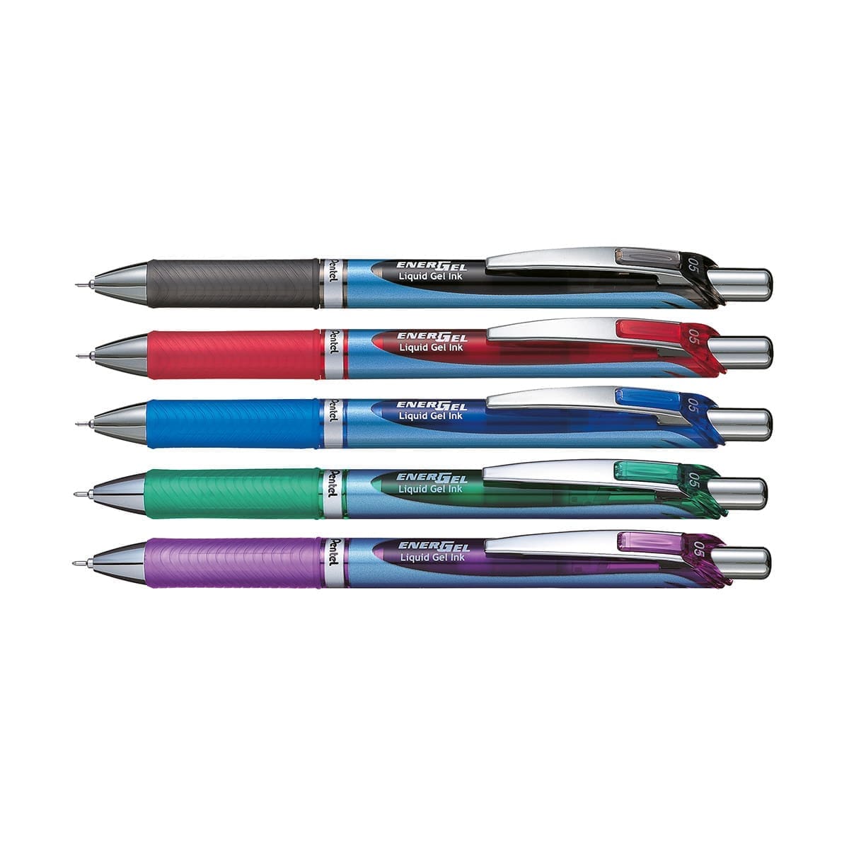 EnerGel Rollerballpenna 0,5 Needlepoint - Blue - 3 - Pentel - Tidformera