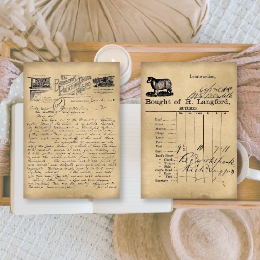 Ephemera Paper 7,4 x 10,5 - Written Records - 6 - Plan & Plot Studio - Tidformera