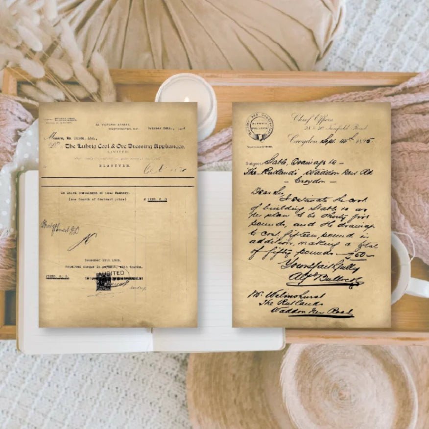 Ephemera Paper 7,4 x 10,5 - Written Records - 2 - Plan & Plot Studio - Tidformera