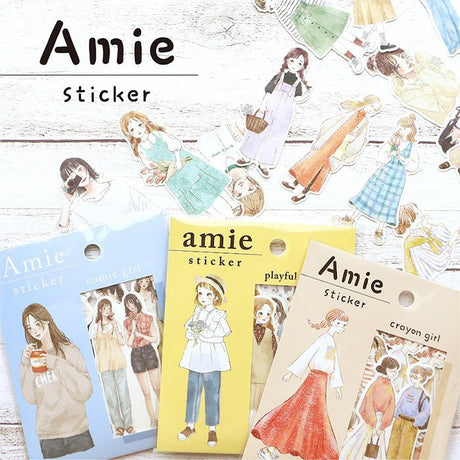 Flake stickers Amie - Playful girl - 4 - Mind Wave - Tidformera