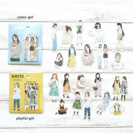 Flake stickers Amie - Playful girl - 3 - Mind Wave - Tidformera