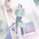 Flake stickers Coordinate - Watercolor - Green - 3 - BGM - Tidformera