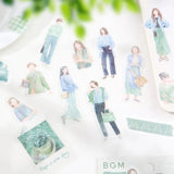 Flake stickers Coordinate - Watercolor - Green - 2 - BGM - Tidformera