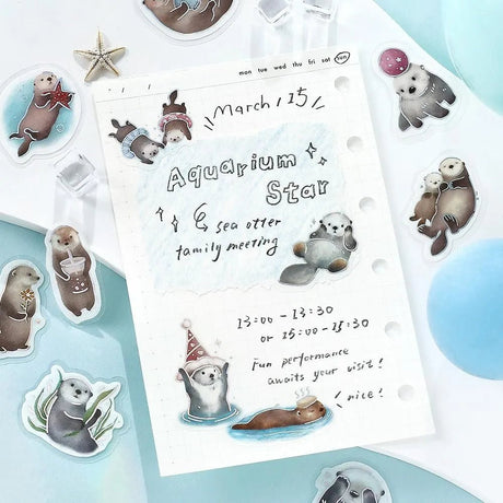 Flake stickers - Ippai - Full of sea otters! - 2 - BGM - Tidformera