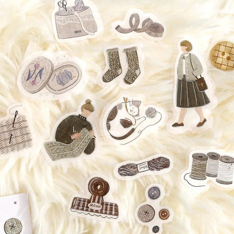 Flake stickers - Maiden's Moment - Knitting time - 4 - BGM - Tidformera