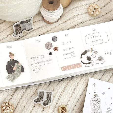 Flake stickers - Maiden's Moment - Knitting time - 2 - BGM - Tidformera