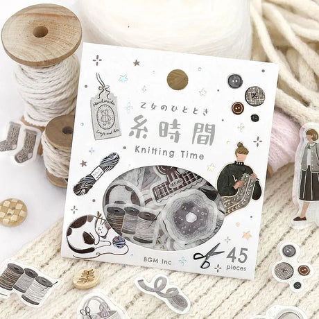 Flake stickers - Maiden's Moment - Knitting time - 5 - BGM - Tidformera