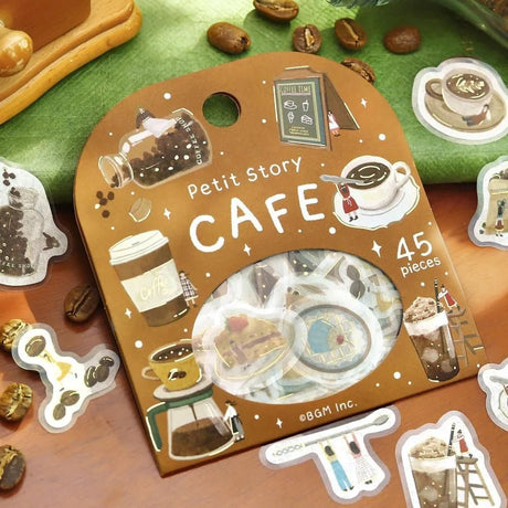 Flake stickers - Petit Story - Cafe - 2 - BGM - Tidformera