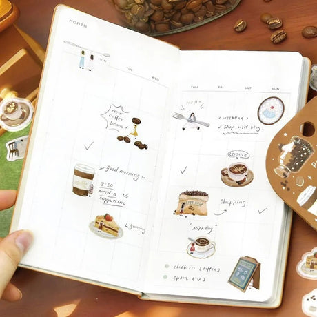 Flake stickers - Petit Story - Cafe - 3 - BGM - Tidformera