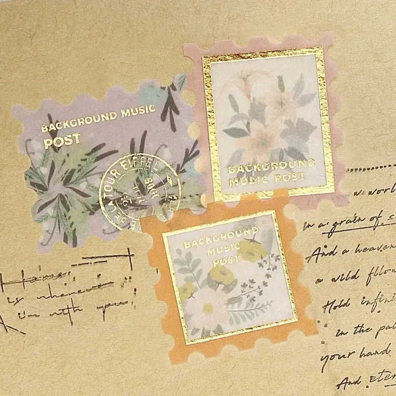 Flake stickers Post Office - Blossom - 6 - BGM - Tidformera