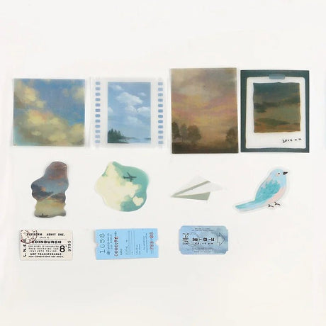 Flake stickers Travel Diary - Sky - 3 - BGM - Tidformera