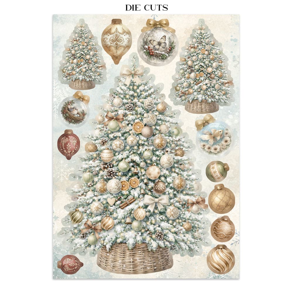 Focus points - Junk Journal - White Christmas - 11 - Stamperia - Tidformera