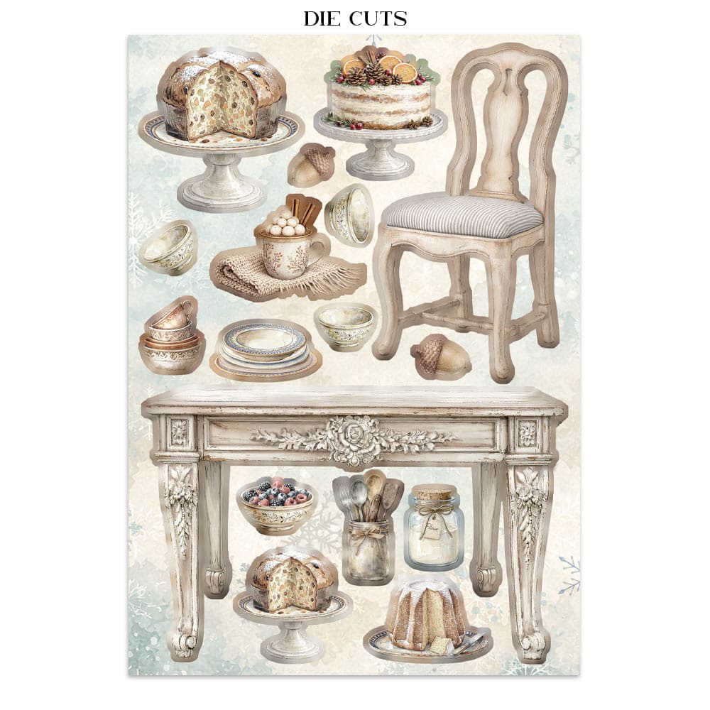 Focus points - Junk Journal - White Christmas - 16 - Stamperia - Tidformera