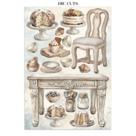 Focus points - Junk Journal - White Christmas - 16 - Stamperia - Tidformera