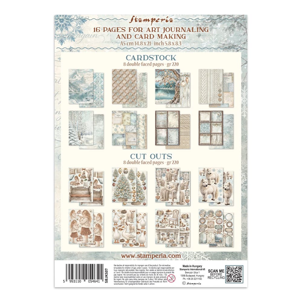 Focus points - Junk Journal - White Christmas - 19 - Stamperia - Tidformera