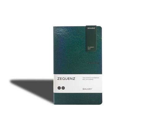 Galaxy - Rutad anteckningsbok - A5 Slim - Astro Green - 1 - Zequenz - Tidformera