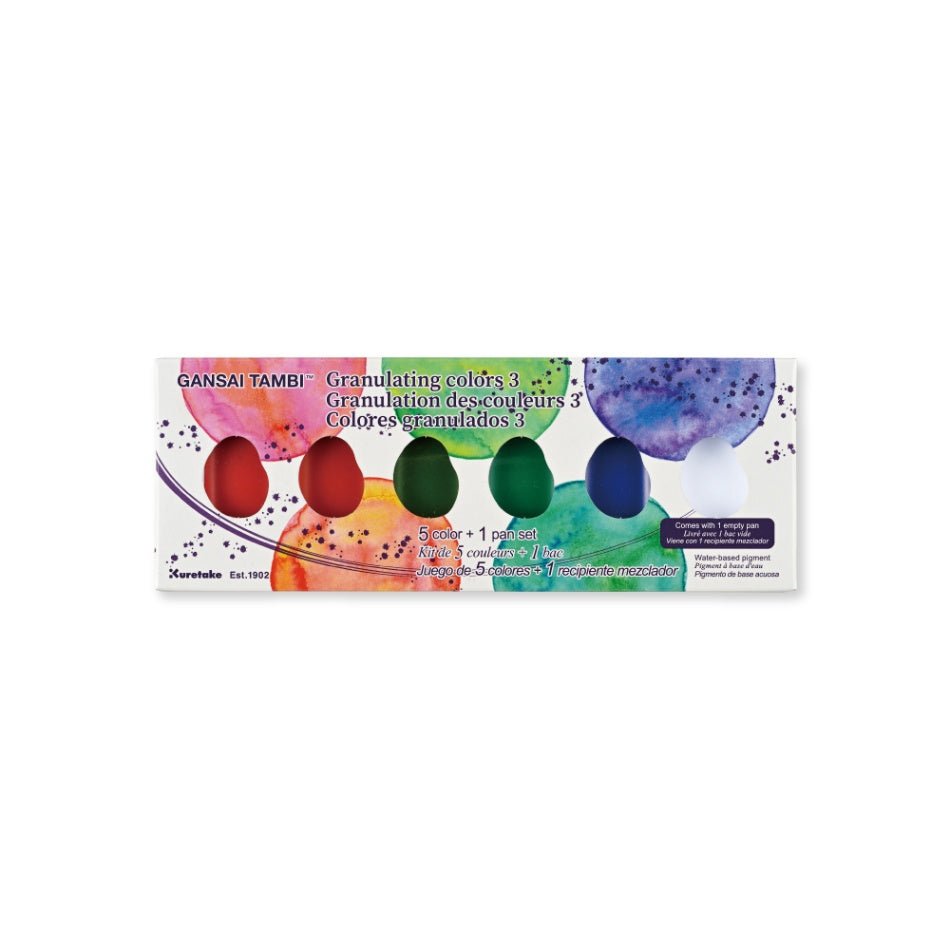 GANSAI TAMBI - Granulating colors 3 - 6 - ZIG Kuretake - Tidformera