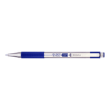 Gel Pen G301 - 0,7 - Blue från Zebra. En silverfärgad penna med metallkropp och blåa detaljer. - Tidformera