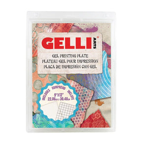 Gel printing plate från Gelli Arts. Förpackning med en gel printing plate i formatet 22,86 x 30,48 cm - Tidformera